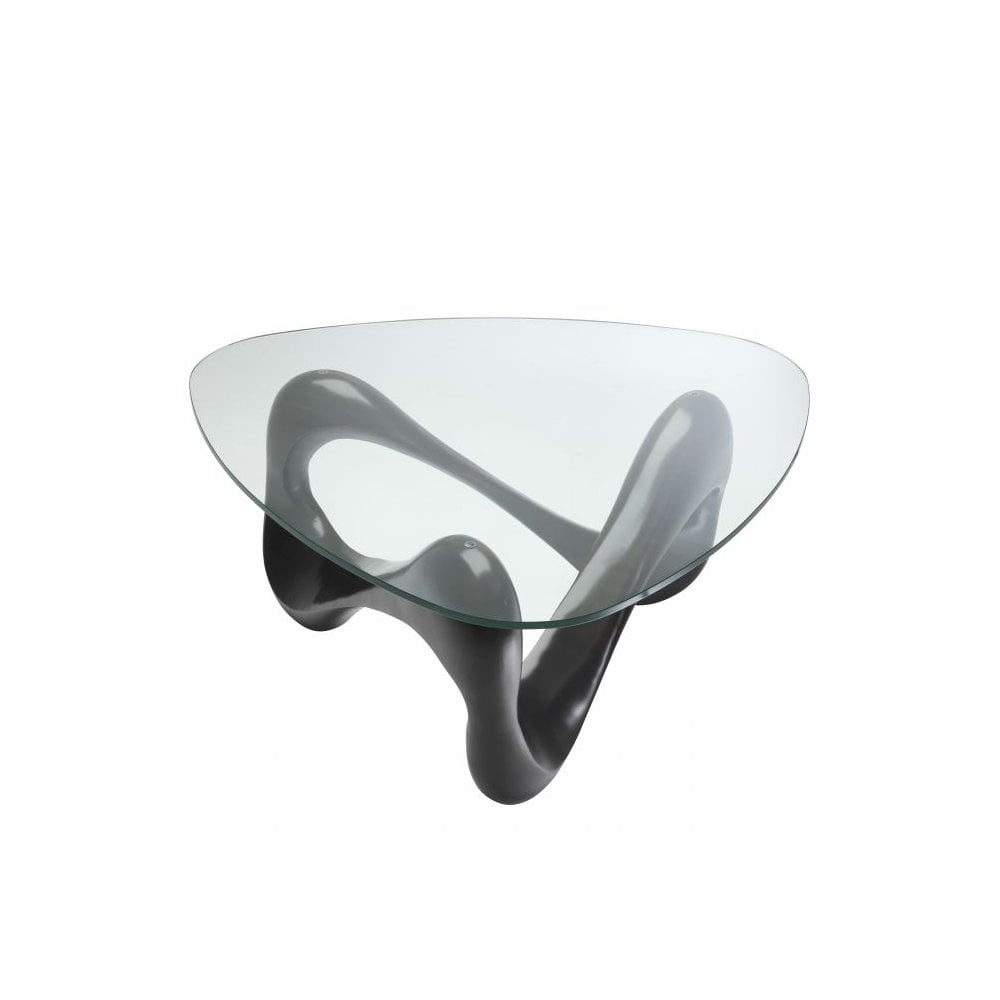 Aventura Bronze and Glass Coffee Table with Sculptural Touch