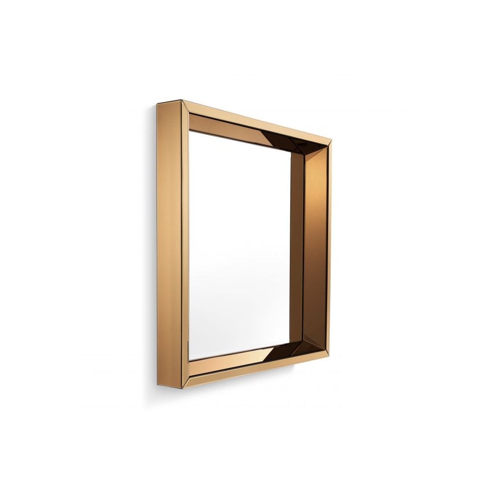 Luxury Sloan Mirror with Amber and Clear Glass Elegance