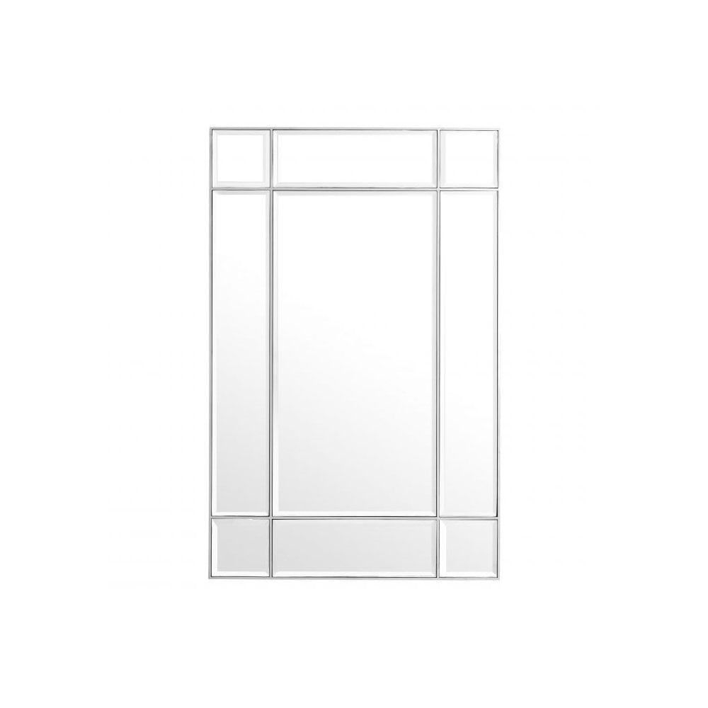 Beaumont Window Mirror, Nickel Finish with Bevelled Glass