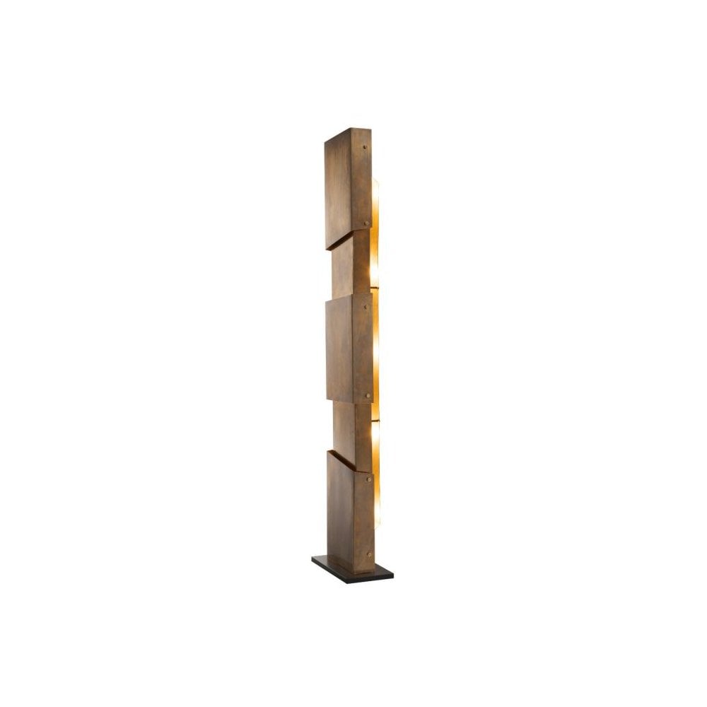 Elegant Vintage Brass Floor Lamp with Sleek Modern Design