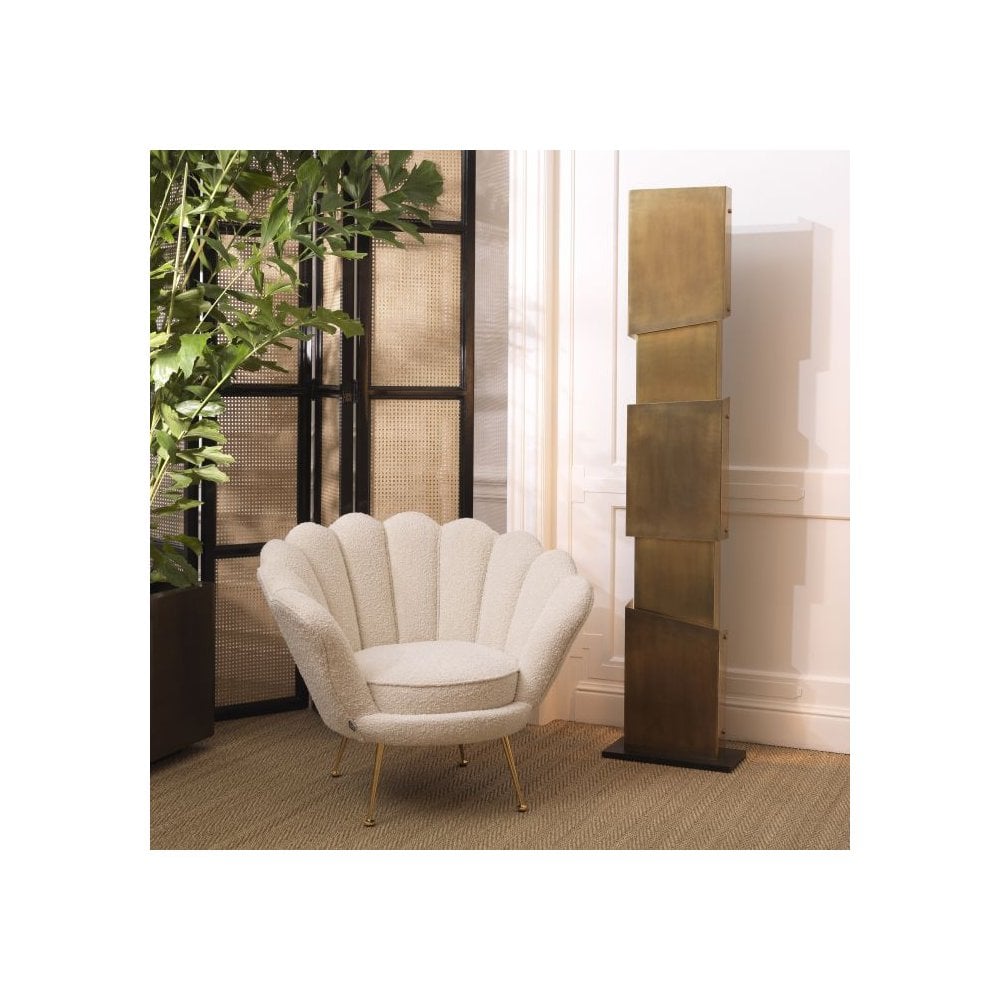 Elegant Vintage Brass Floor Lamp with Sleek Modern Design