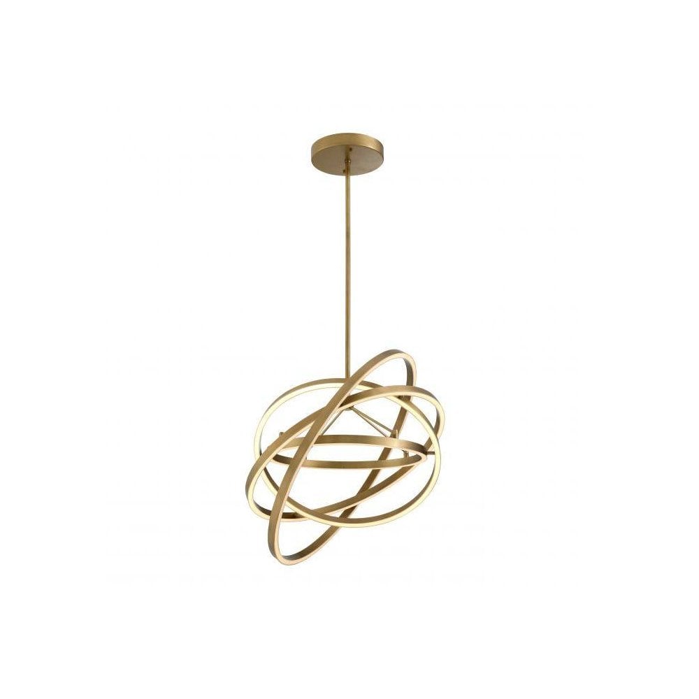 Cassini Ring Chandelier in Antique Brass Finish