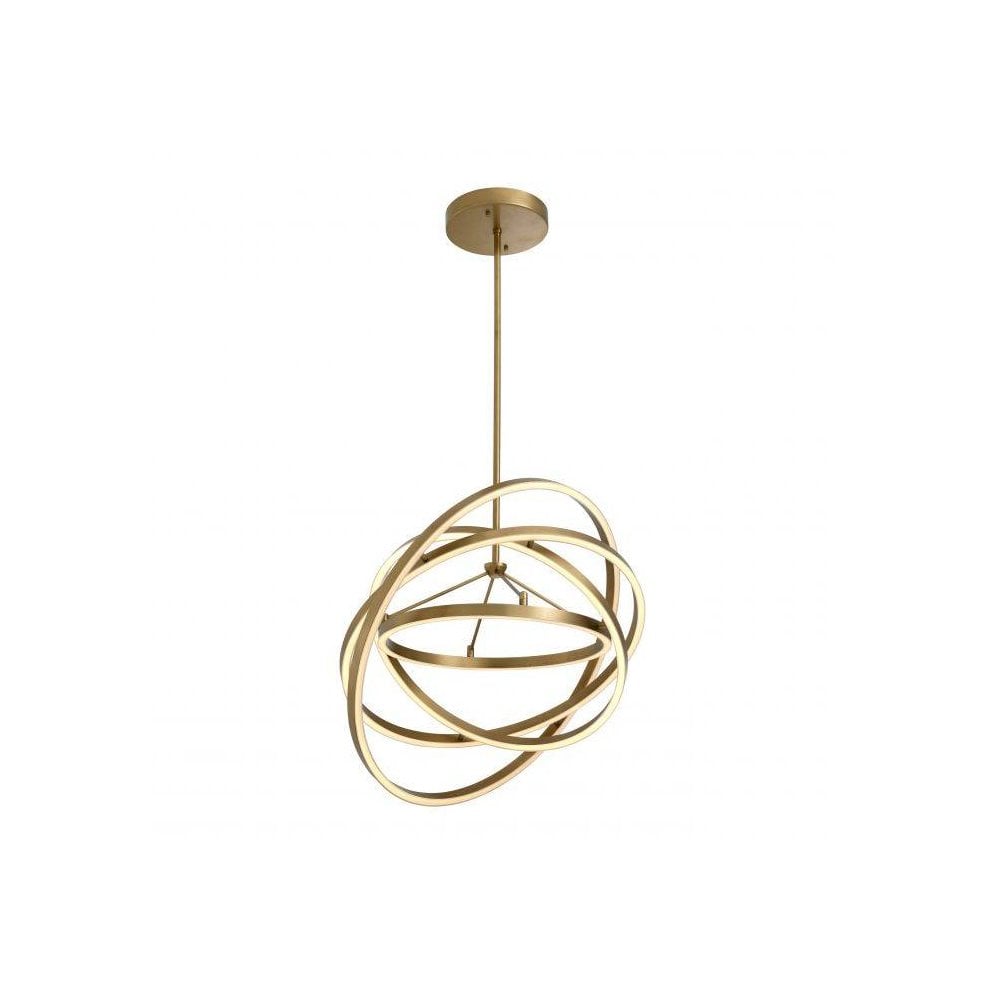 Cassini Ring Chandelier in Antique Brass Finish