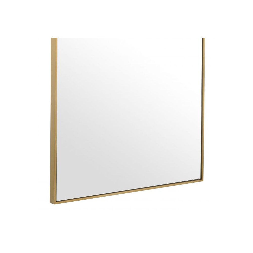 Circular Elegance Mirror in Brushed Brass Finish