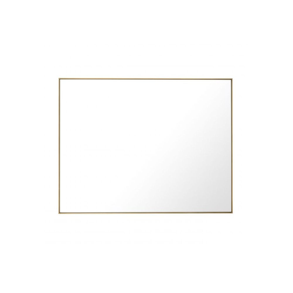 Elegant Oval Mirror with Brushed Brass Frame