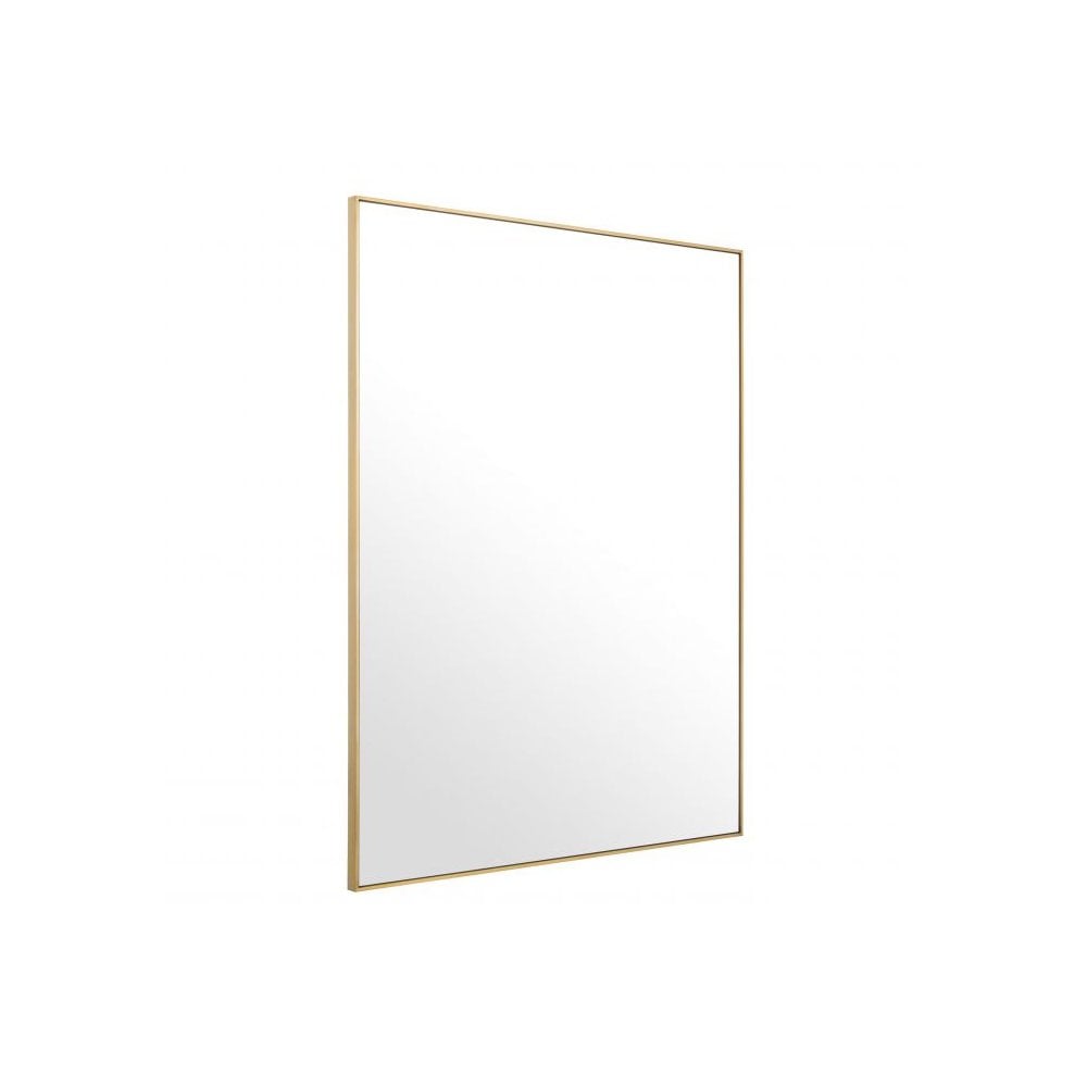 Elegant Oval Mirror with Brushed Brass Frame