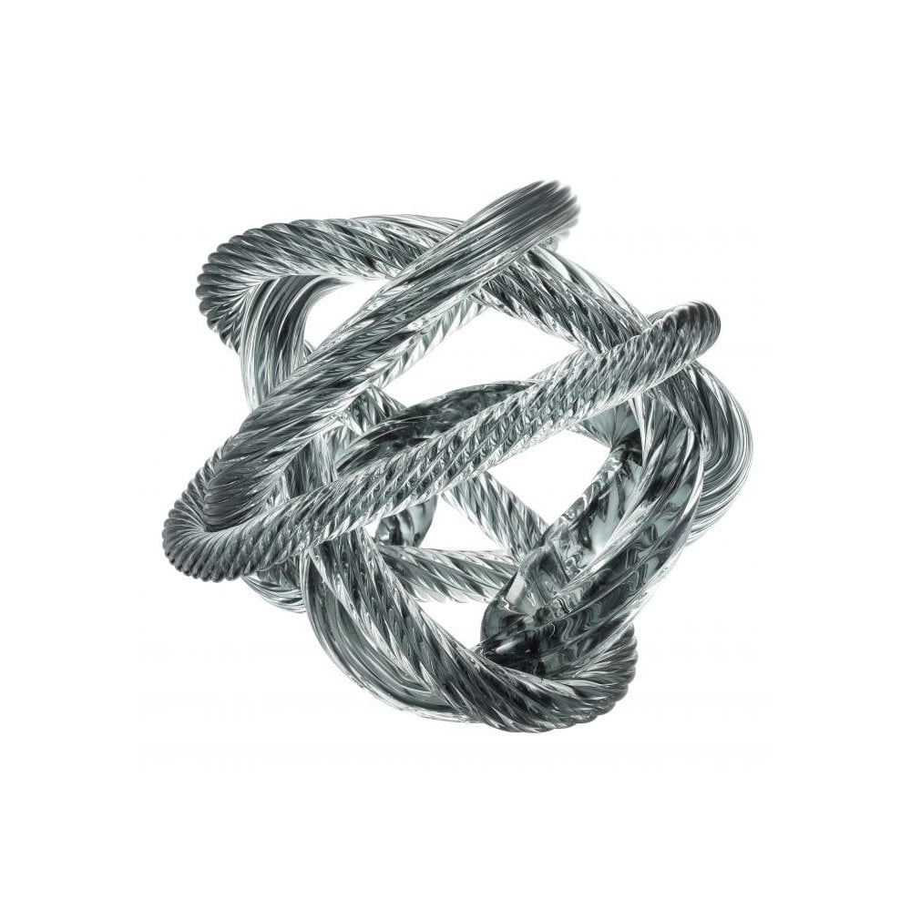 Chic Nautical Glass Desk Accessory Dominico L in Grey Blue