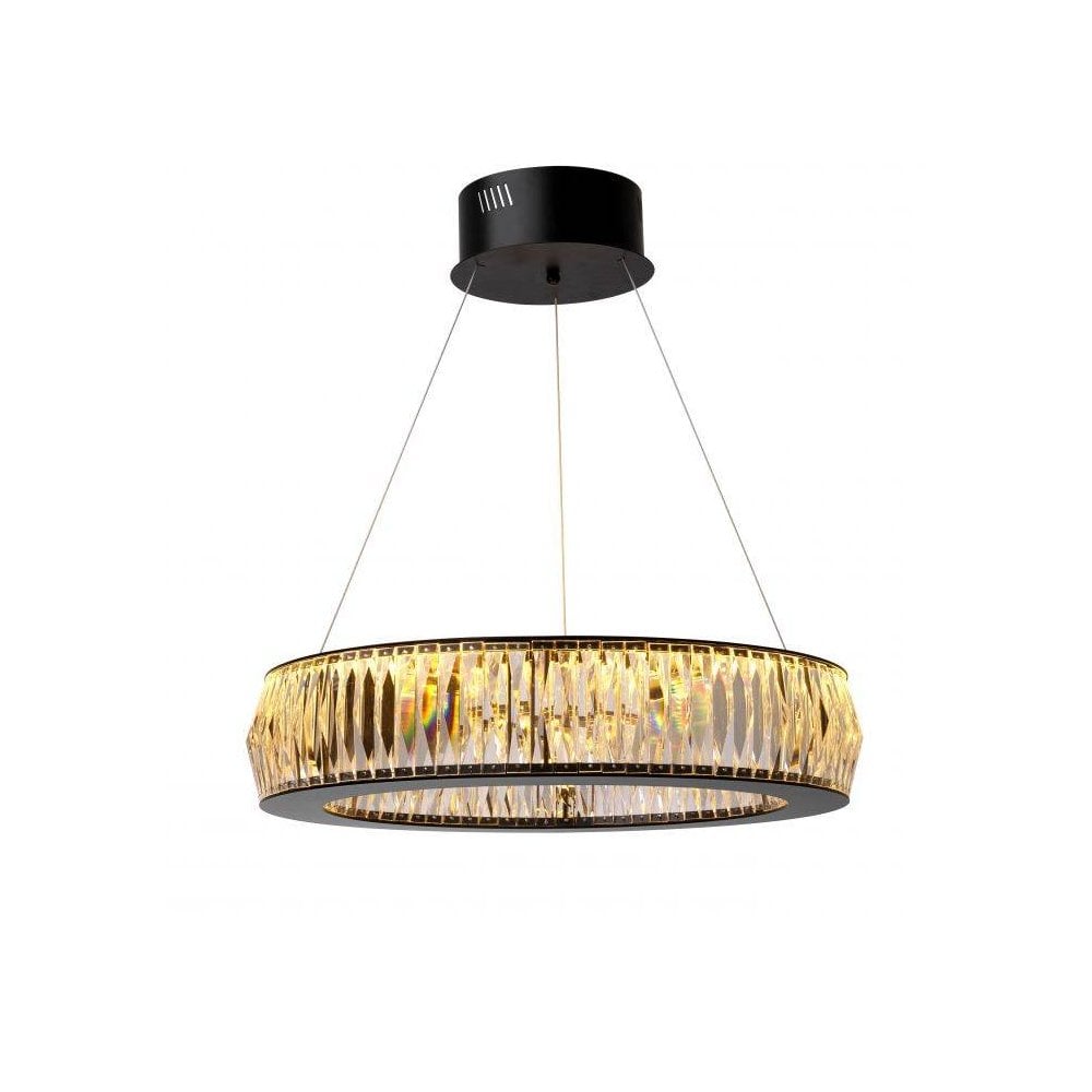 Vancouver S Black Crystal LED Chandelier
