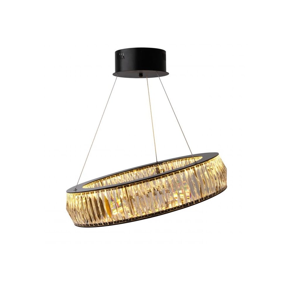 Vancouver S Black Crystal LED Chandelier