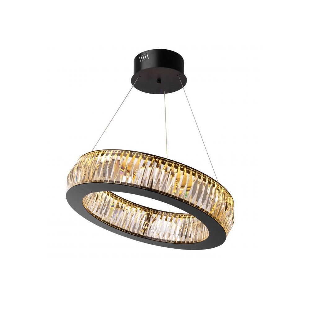 Vancouver S Black Crystal LED Chandelier