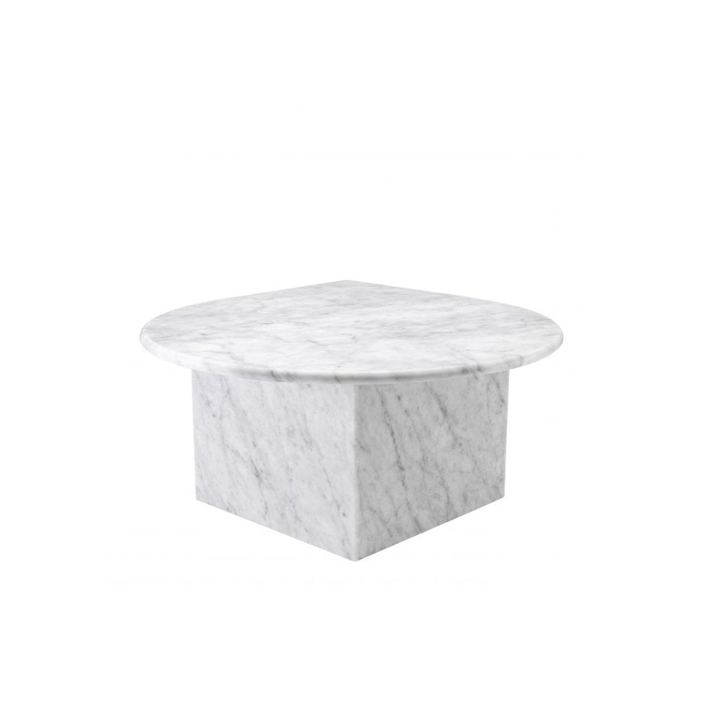 Naples Trio: Solid Carrara Marble Coffee Tables Set