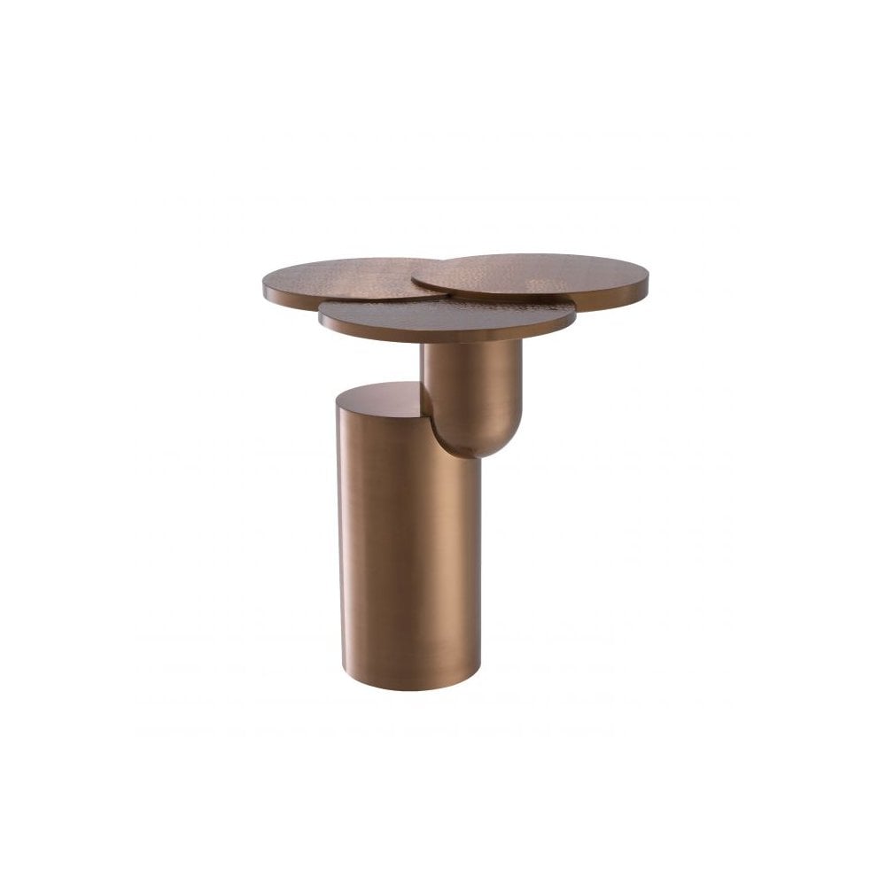 Armstrong Side Table in Elegant Brushed Copper Finish