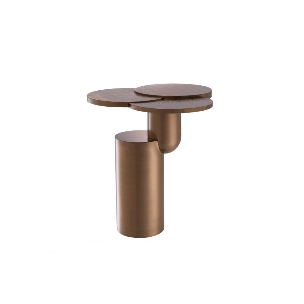 Armstrong Side Table in Elegant Brushed Copper Finish