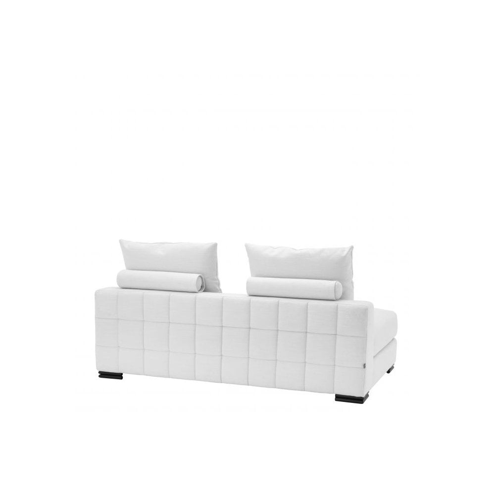 Clifford 2-Seater Sofa, Avalon White with Black Legs