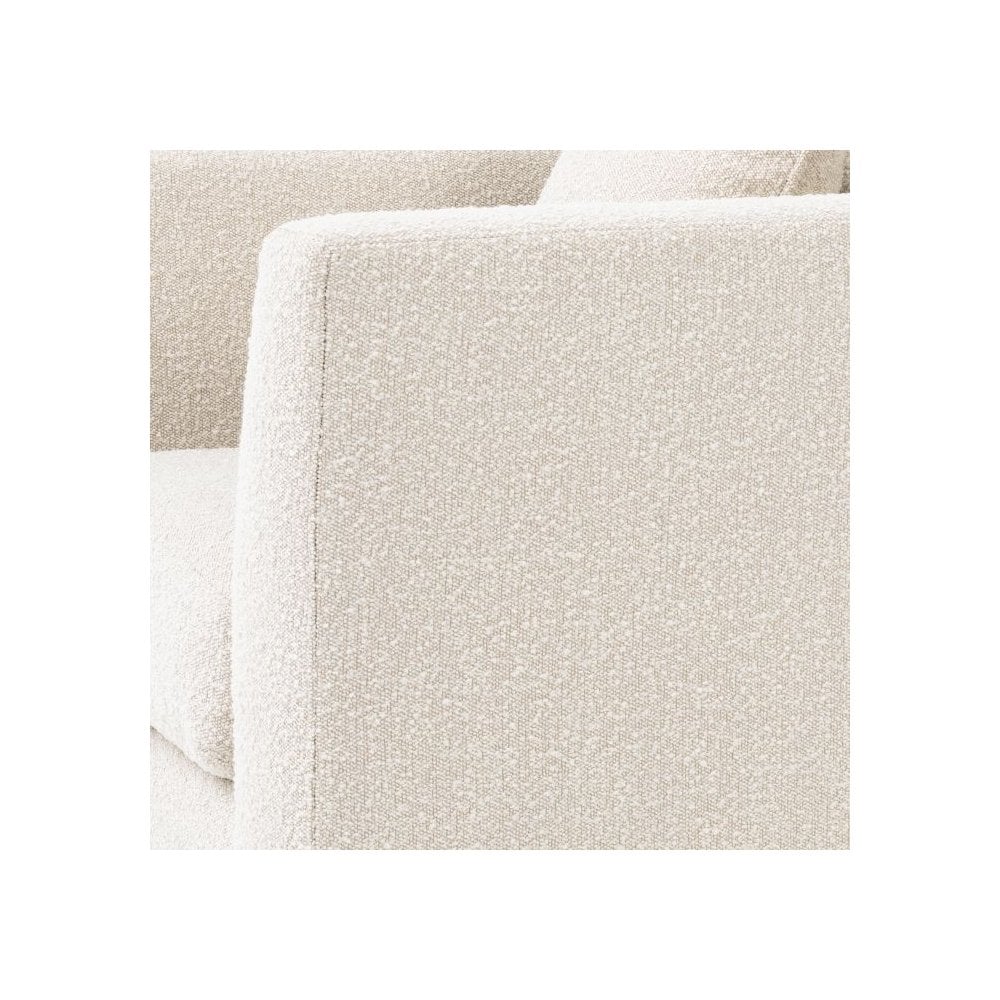 Taylor Chair in Cream Bouclé with Black Base