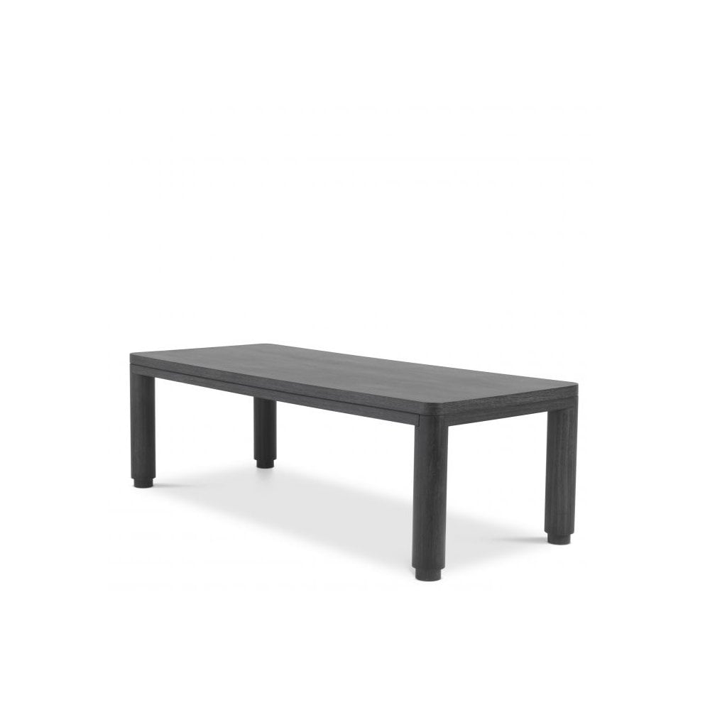Charcoal Grey Oak Atelier Dining Table - Elegant Indoor Design