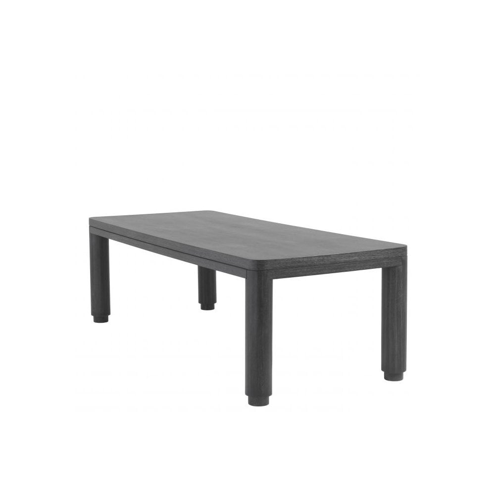 Charcoal Grey Oak Atelier Dining Table - Elegant Indoor Design