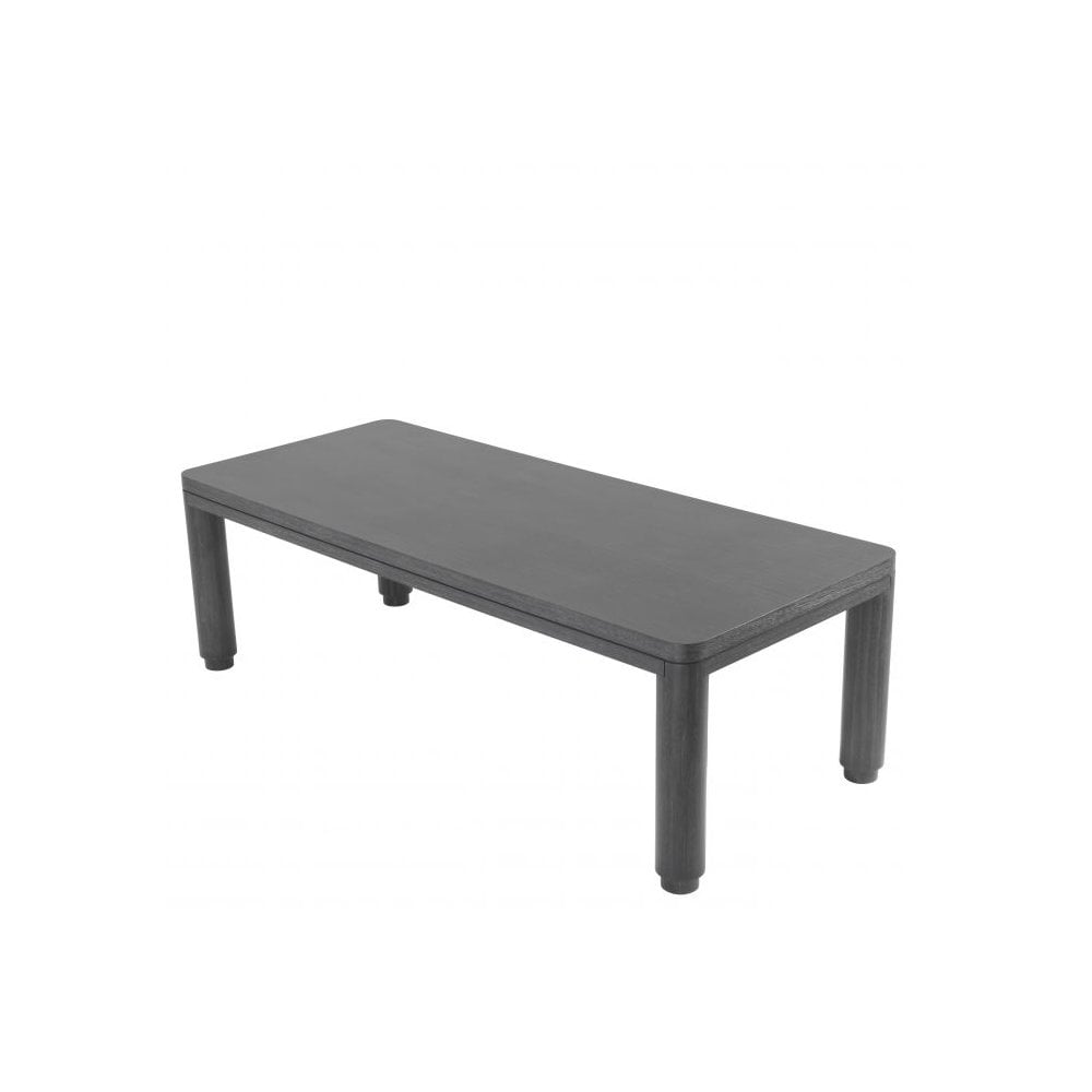 Charcoal Grey Oak Atelier Dining Table - Elegant Indoor Design