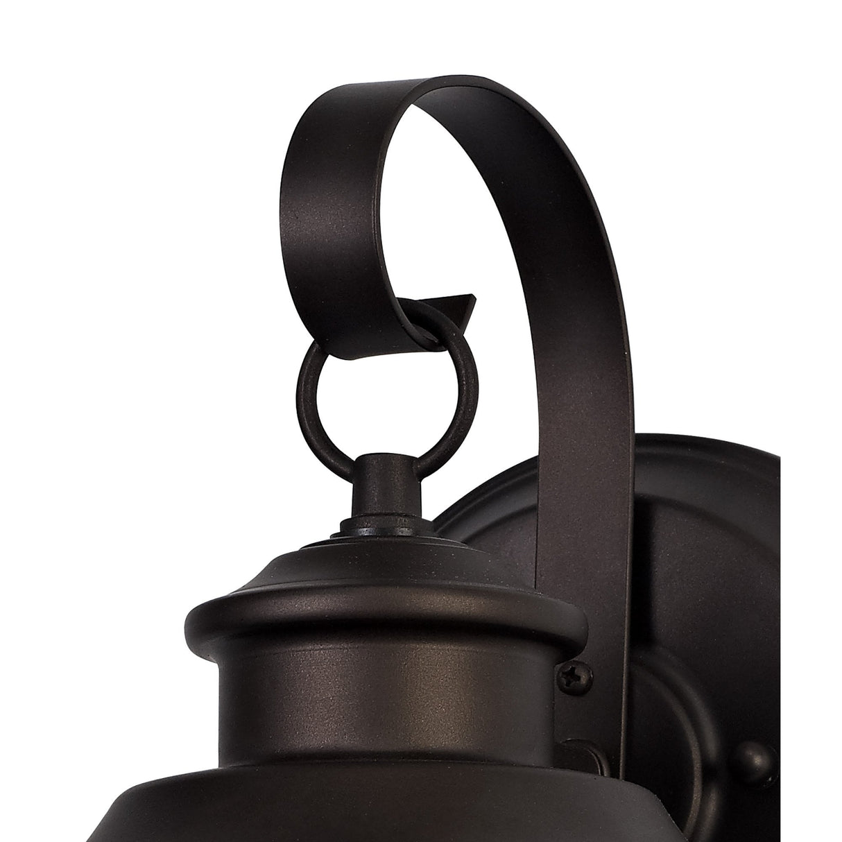 Antique Bronze Wall Lantern with Clear Ripple Glass, E27 Fitting, IP54