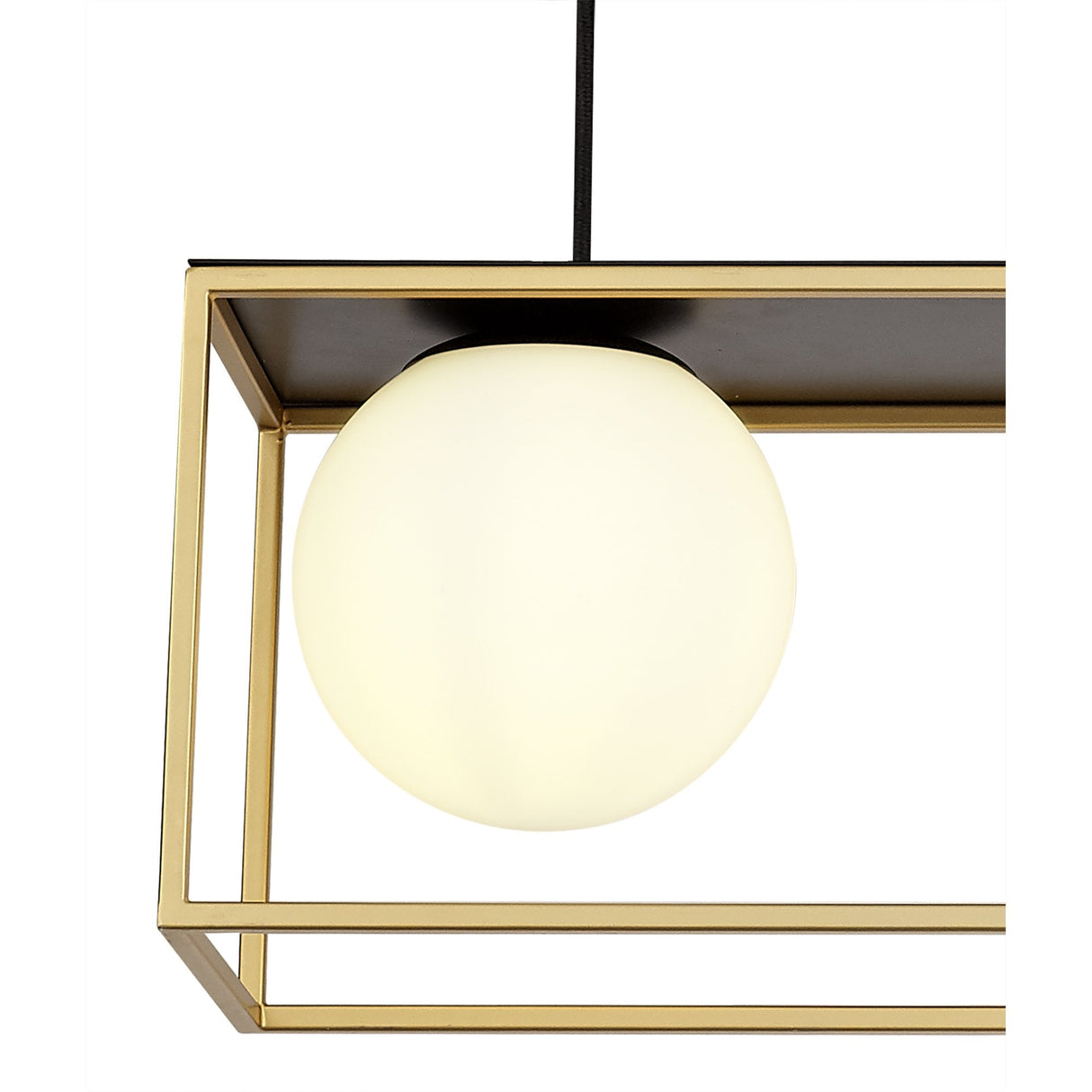 Modern Elegance: 3-Light Adjustable Linear Pendant in Black and Gold