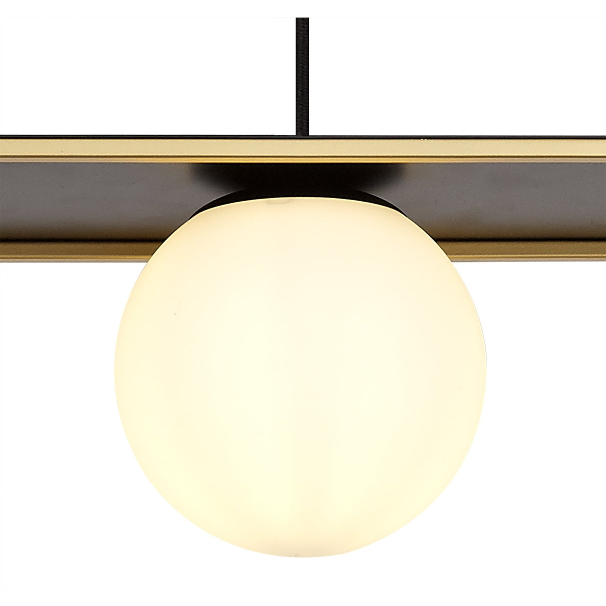 Modern Elegance: 3-Light Adjustable Linear Pendant in Black and Gold