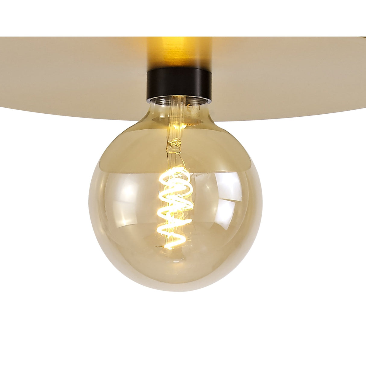 Versatile 3-in-1 Black & Gold Ceiling Light: Flush, Semi-Flush, or Pendant Style