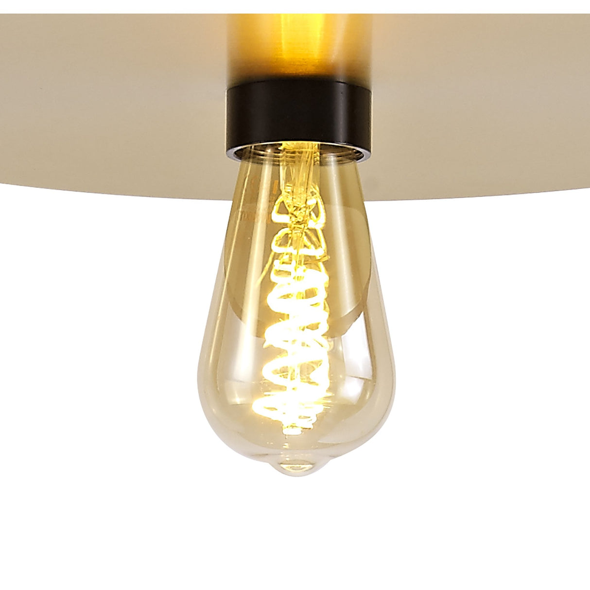Versatile 3-in-1 Black & Gold Ceiling Light: Flush, Semi-Flush, or Pendant Style