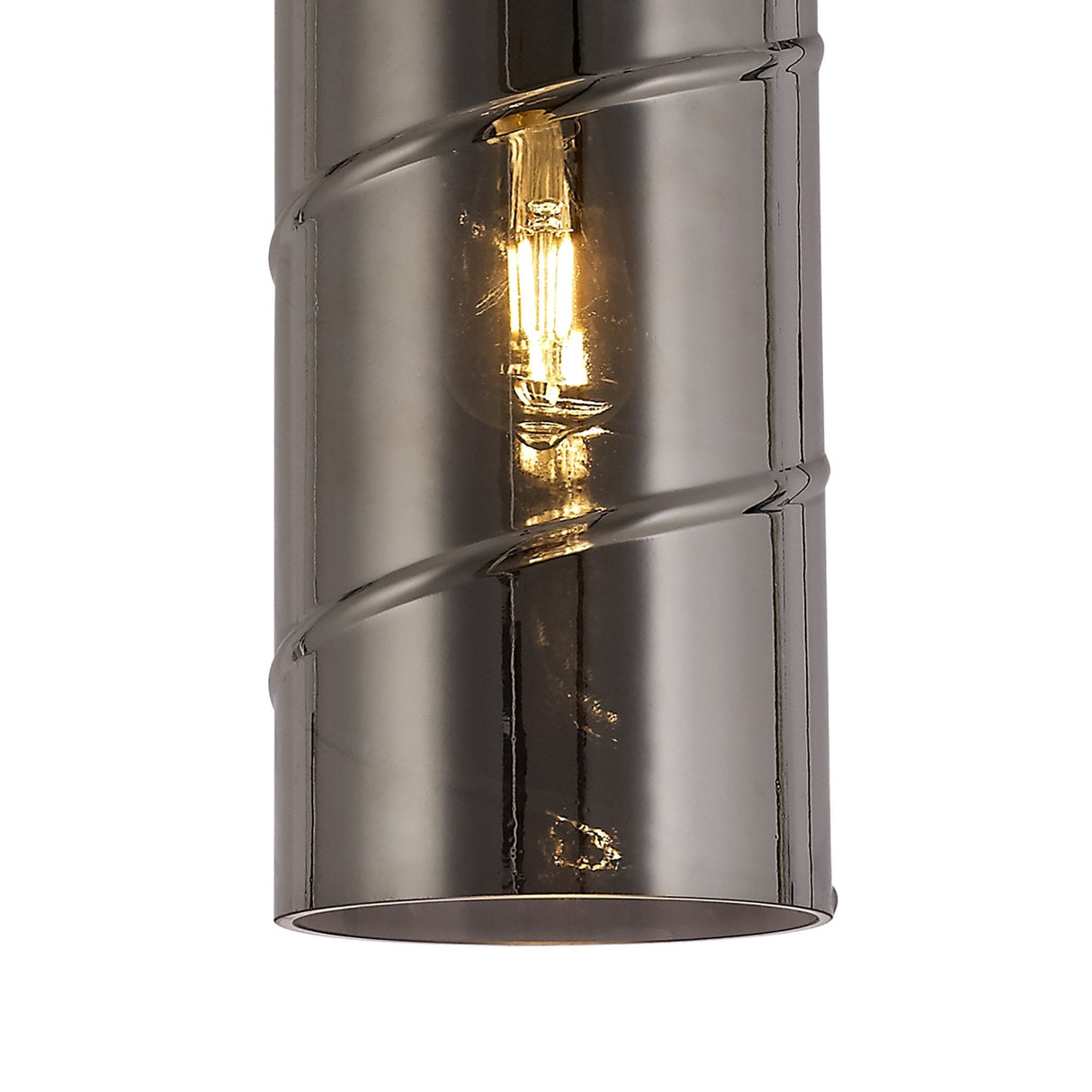 Modern 1-Light Pendant with Matt Black and Smoked Glass Shade
