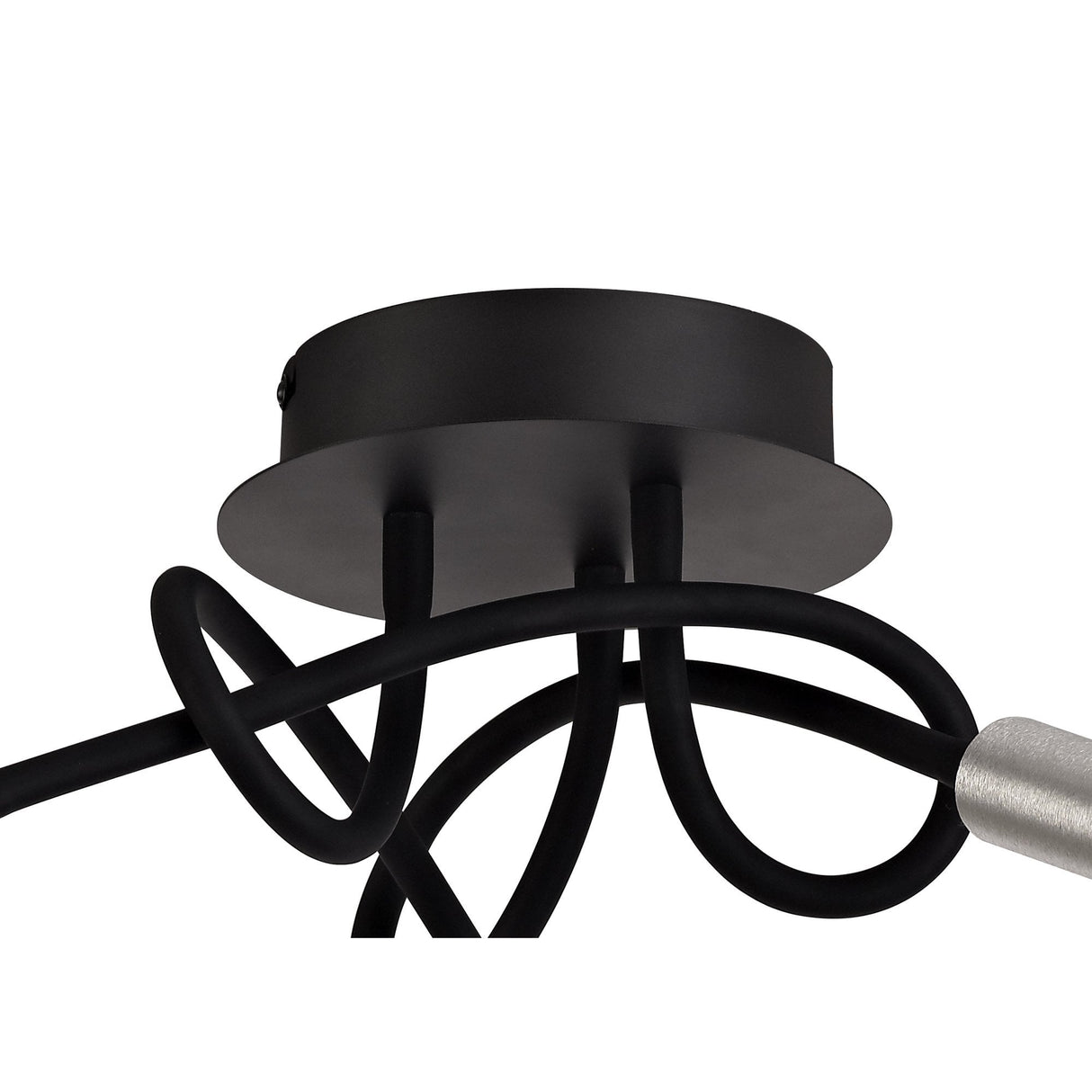 Modern Black and Aluminium Adjustable 3-Light LED Ceiling Fixture, 3000K, Dimmable, 930lm, 3-Year Warranty