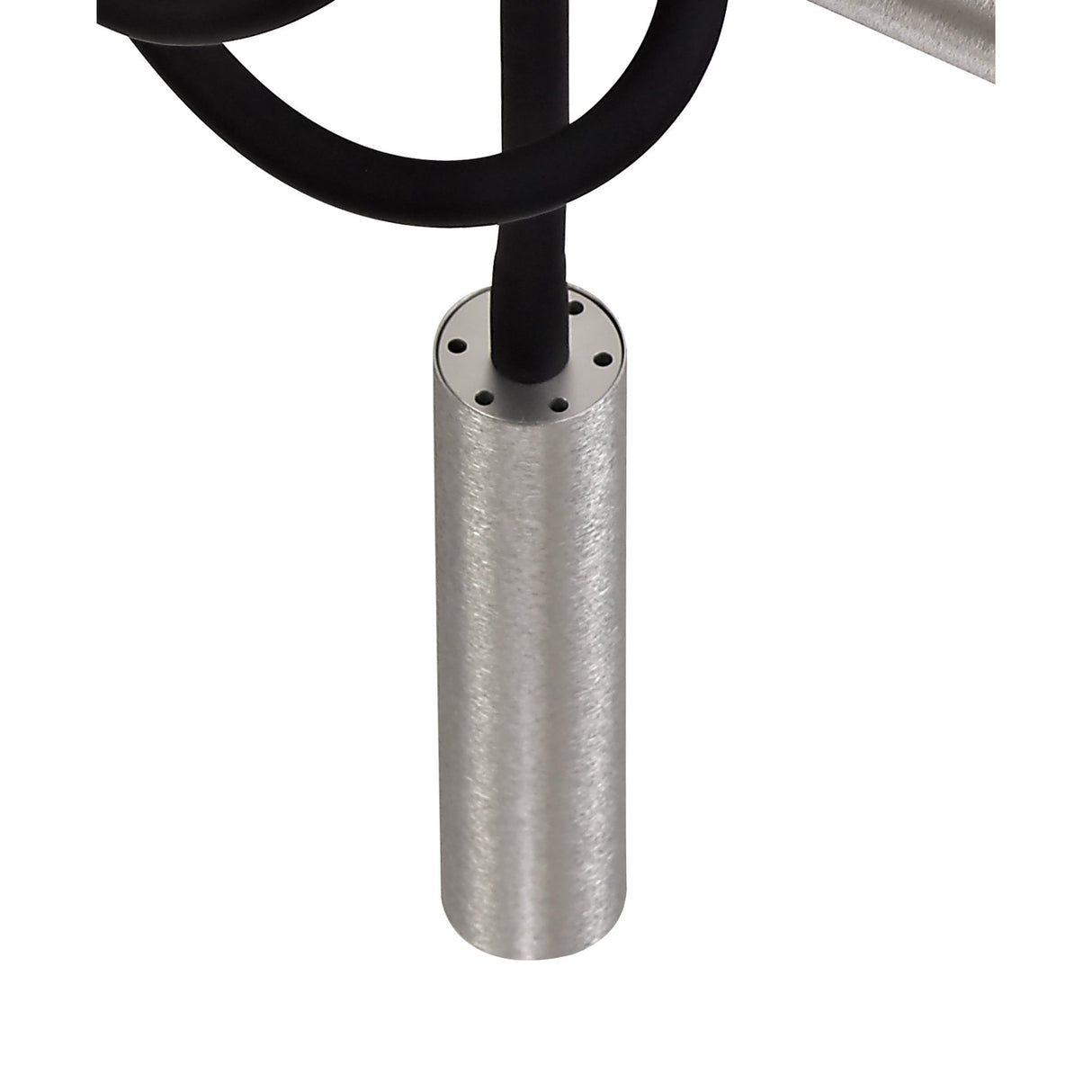 Modern Adjustable 5-Arm LED Ceiling Light Fixture, Black and Aluminium, 3000K Warm White, Dimmable, 3-Year Warranty