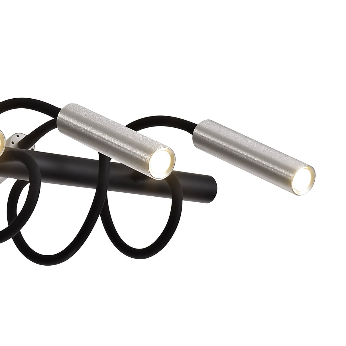 Sleek Black Linear Pendant Light, 8 Adjustable Arms, 3000K LED, Dimmable, 3-Year Warranty