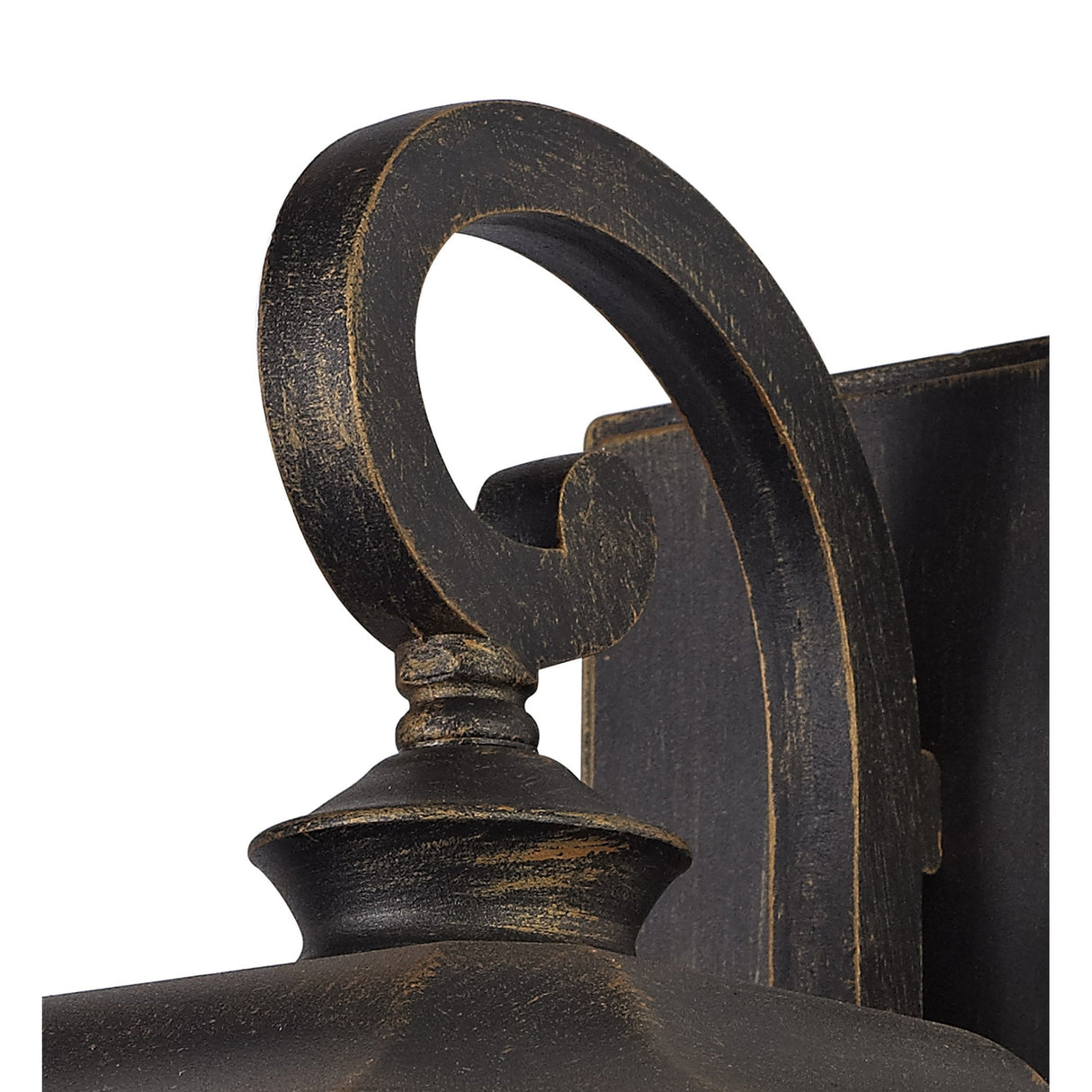 Elegant Outdoor Wall Sconce with Seeded Glass, Brushed Black Gold Finish, IP54, E27 Base