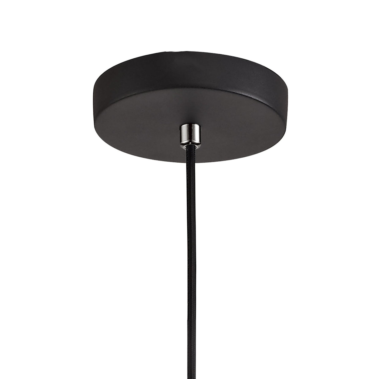 Modern Black and Clear Glass Single Pendant Light, E27 Socket