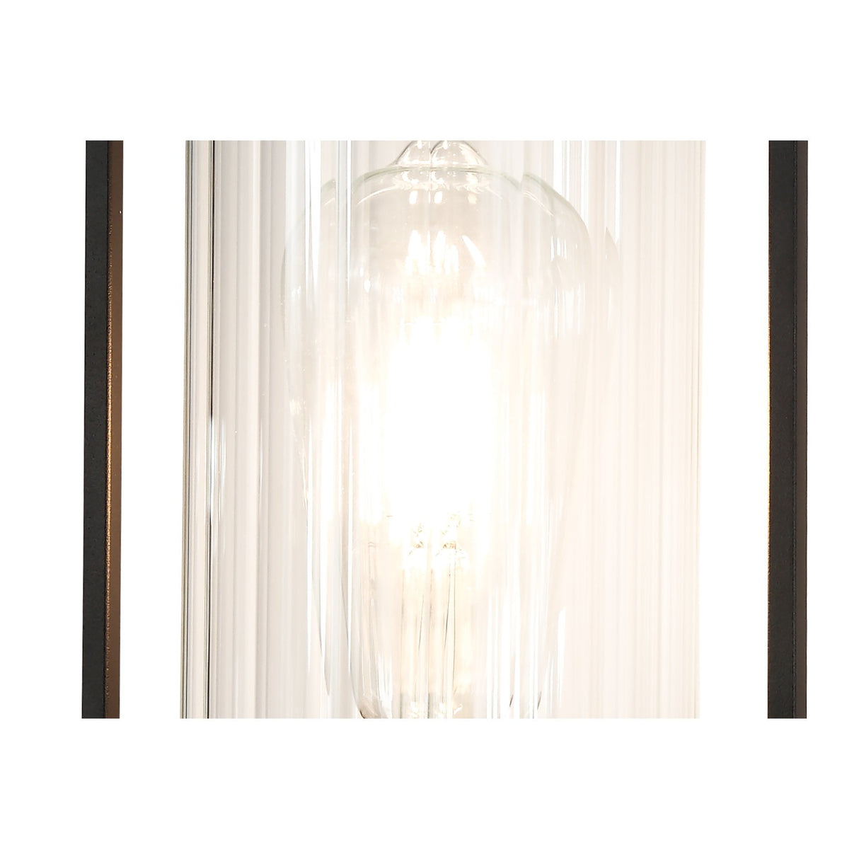 Contemporary Black Wall Sconce with Clear Glass Shade