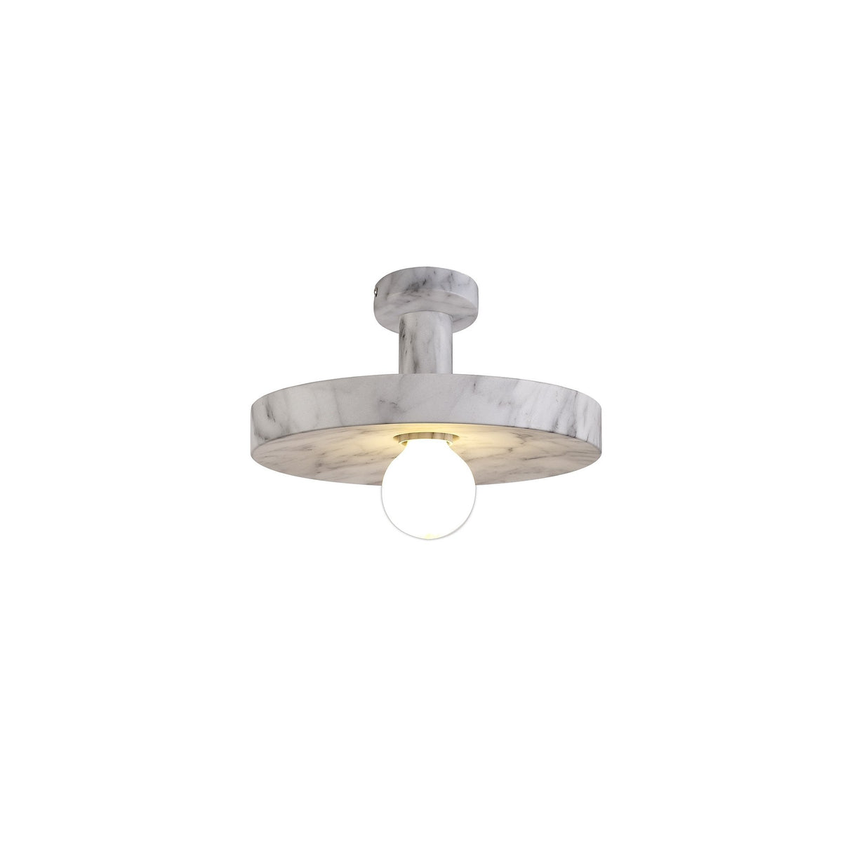 Elegant Marble Effect Adjustable Pendant Light, Single E27 Bulb Fixture