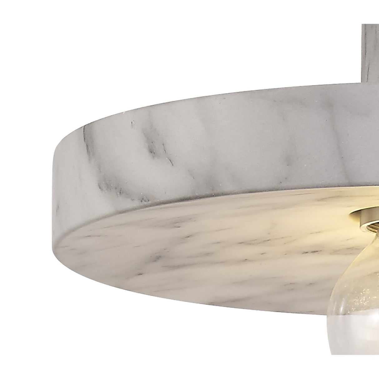 Elegant Marble Effect Adjustable Pendant Light, Single E27 Bulb Fixture