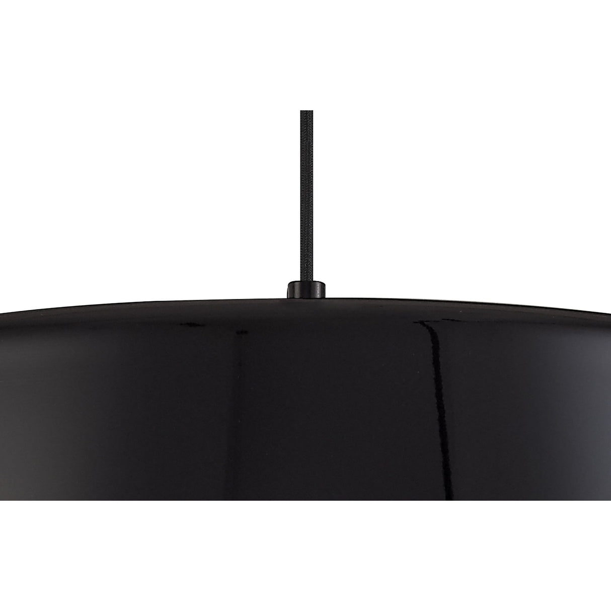 Elegant Black and White Large Pendant Light - Adjustable E27 Fixture