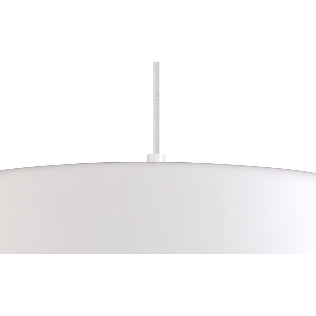 Sleek White Adjustable Pendant Light, E27 Socket, 500mm Diameter