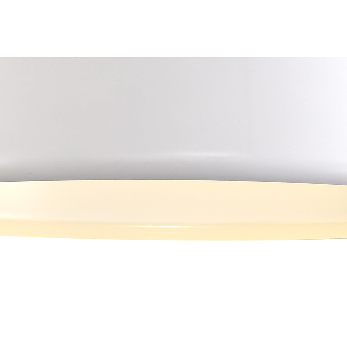 Sleek White Adjustable Pendant Light, E27 Socket, 500mm Diameter