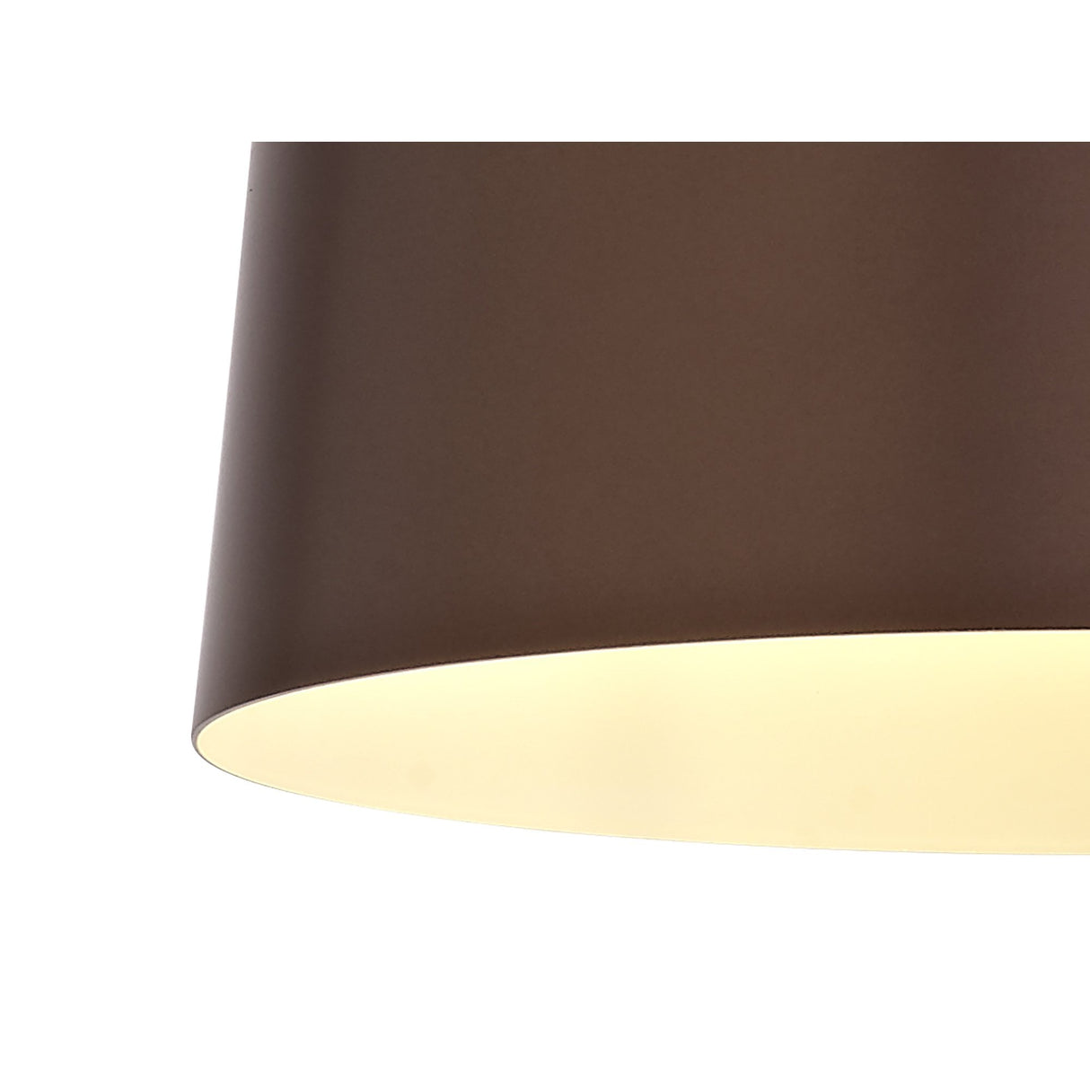 Gloss Coffee Single Pendant Light - Adjustable E27, 1 Light Fixture