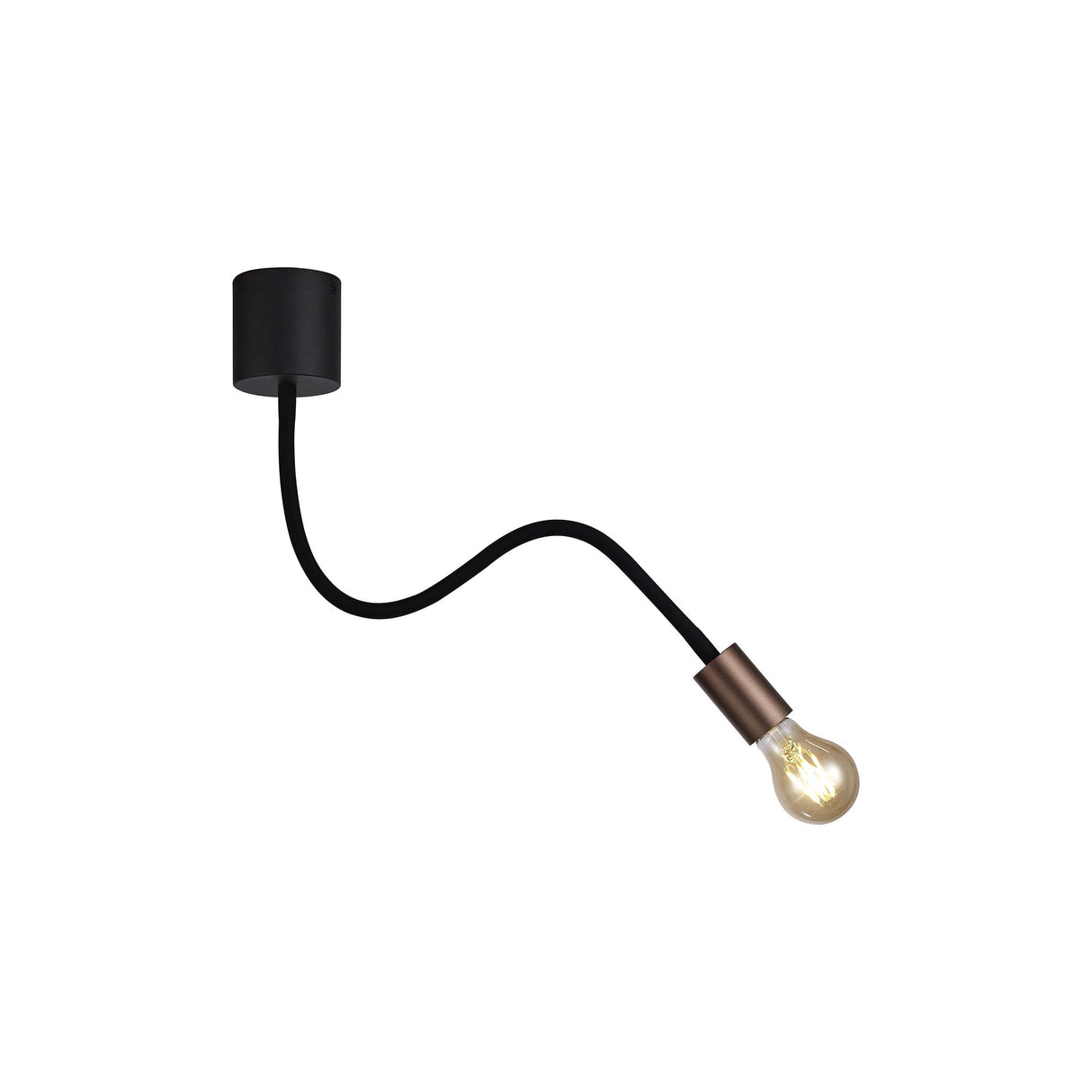 Dynamic Ceiling Light E27 in Satin Black and Brushed Copper