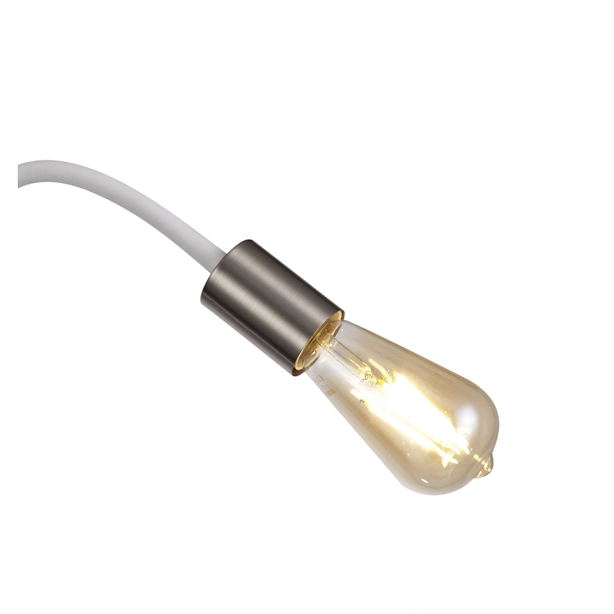 Adjustable Satin White/Satin Nickel Ceiling Light with E27 Fitting