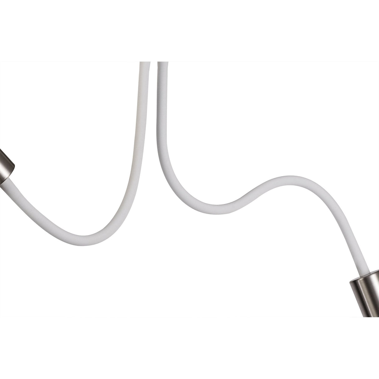 Satin White and Nickel Adjustable Ceiling Light Fixture