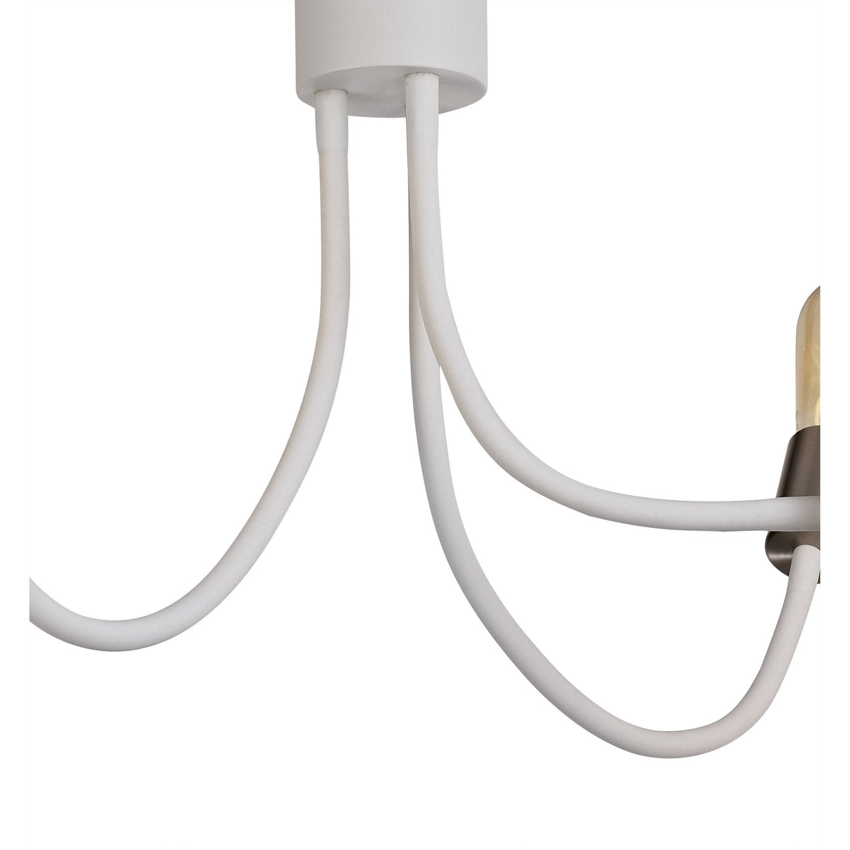 Versatile Ceiling Light Trio in Satin White and Nickel Finish