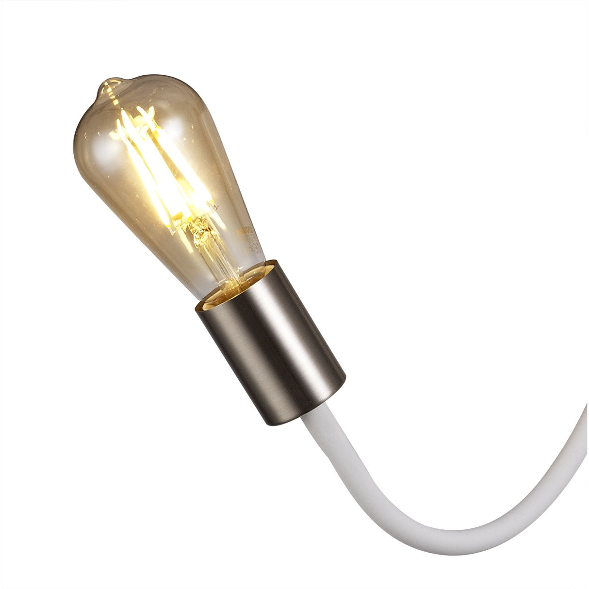 Versatile Ceiling Light Trio in Satin White and Nickel Finish