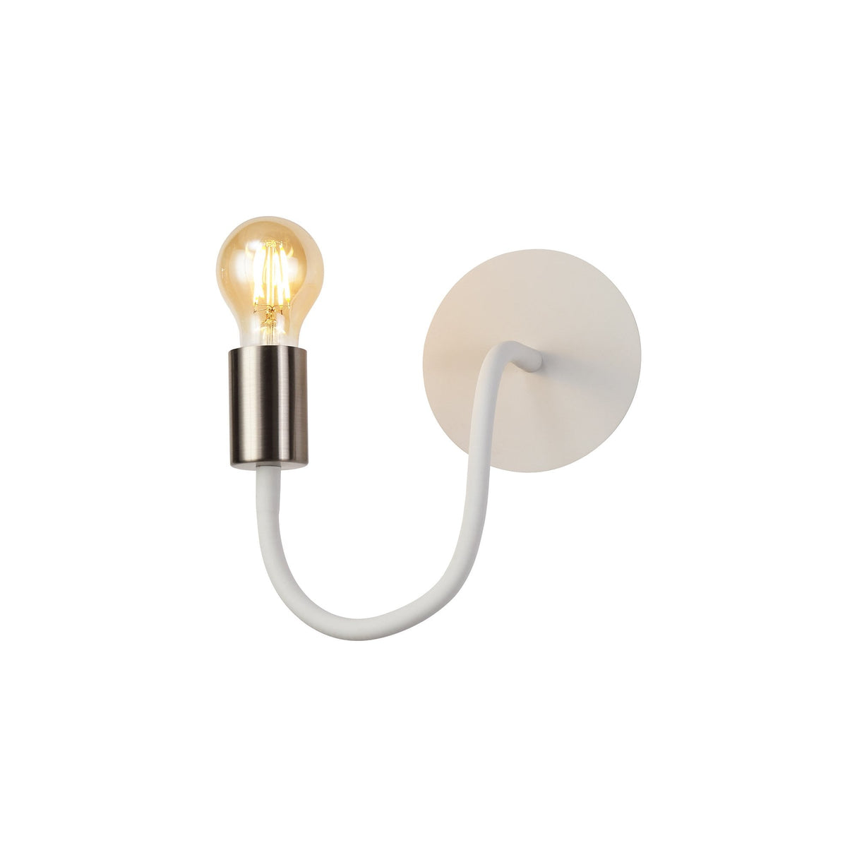 Adjustable Satin Finish Wall Lamp with E27 Socket