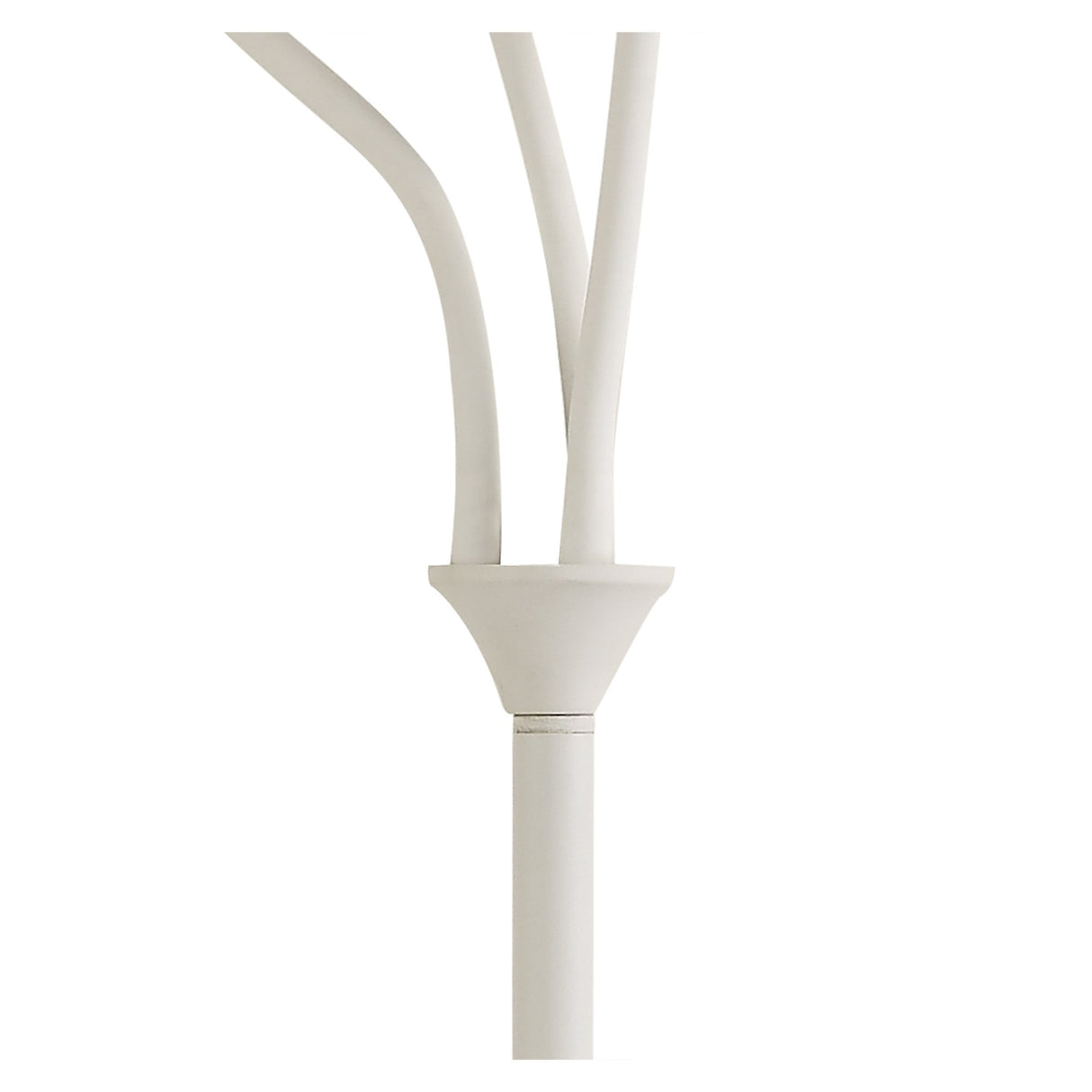 Adjustable Triple Light Floor Lamp, Satin White and Nickel Finish