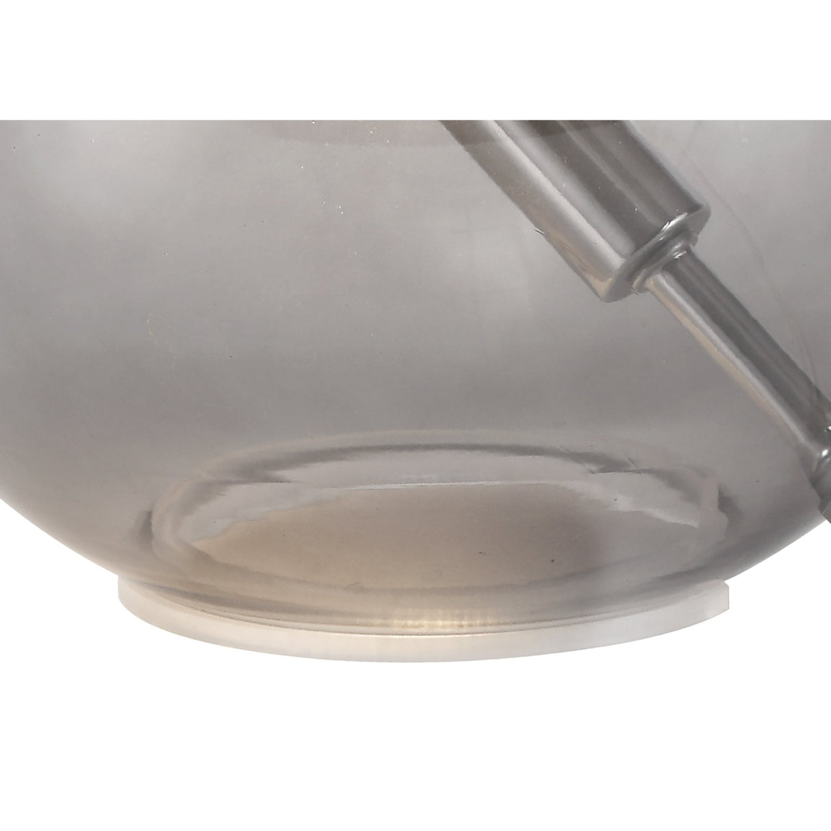 Elegant Polished Chrome Table Lamp with Smoked Glass Shade