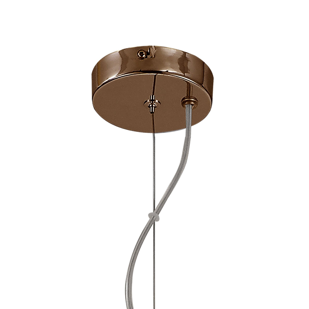 Antique Copper & Opal Glass Pendant Light, 5 x G9