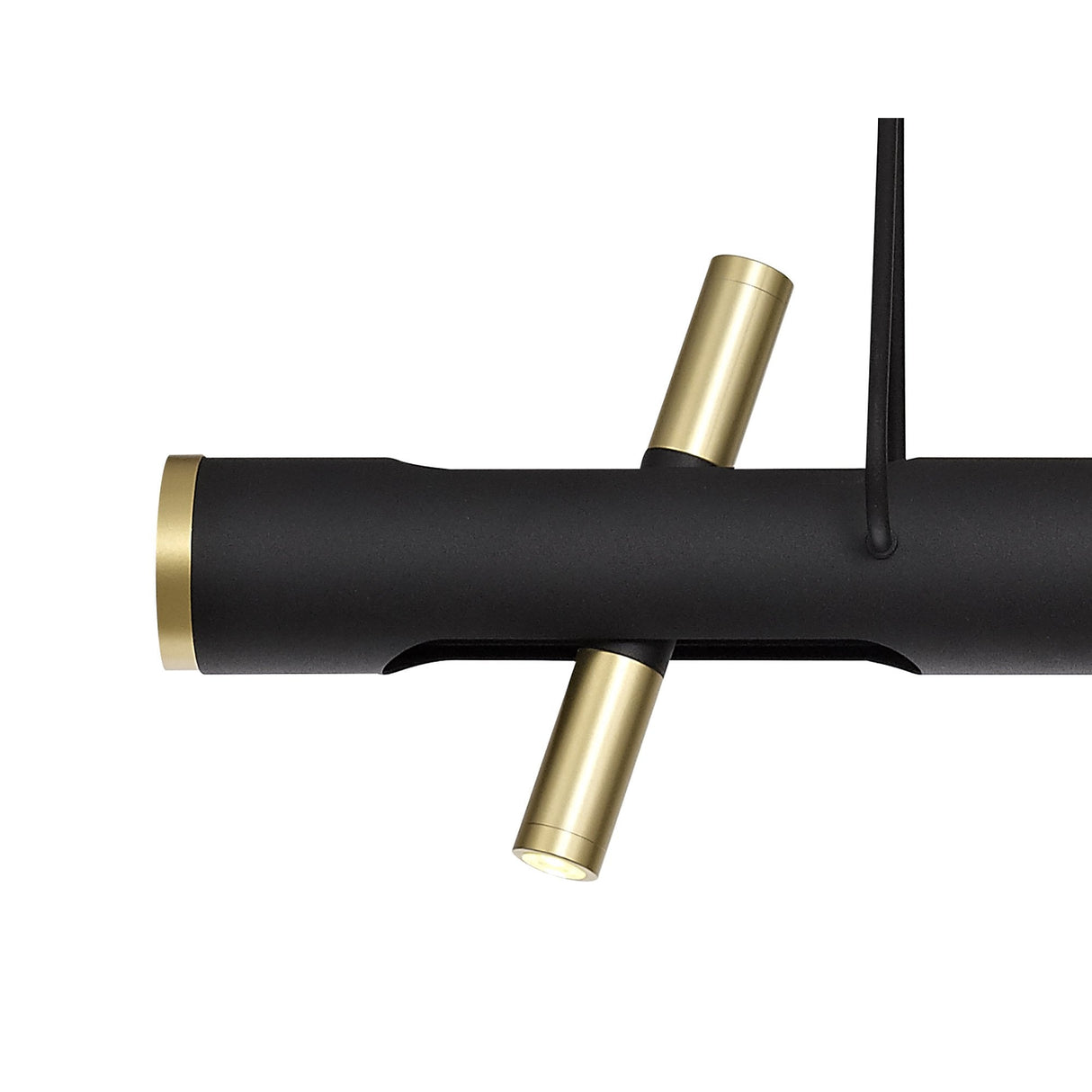 Elegant Sand Black and Gold LED Pendant Light, 4x2W, 3000K, 1120 Lumens, 3-Year Warranty